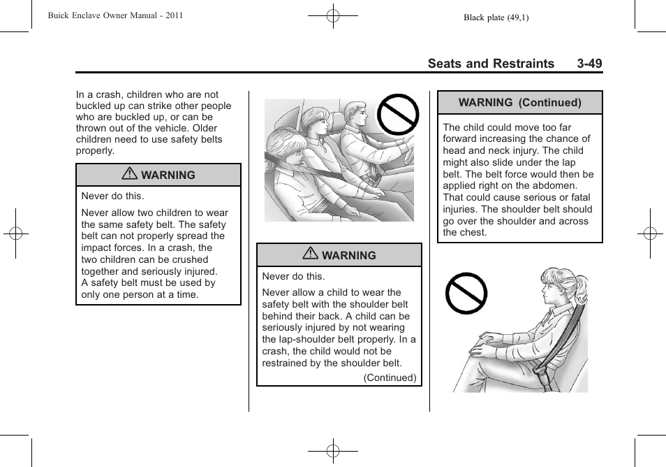 Buick 2011 Enclave User Manual | Page 103 / 458