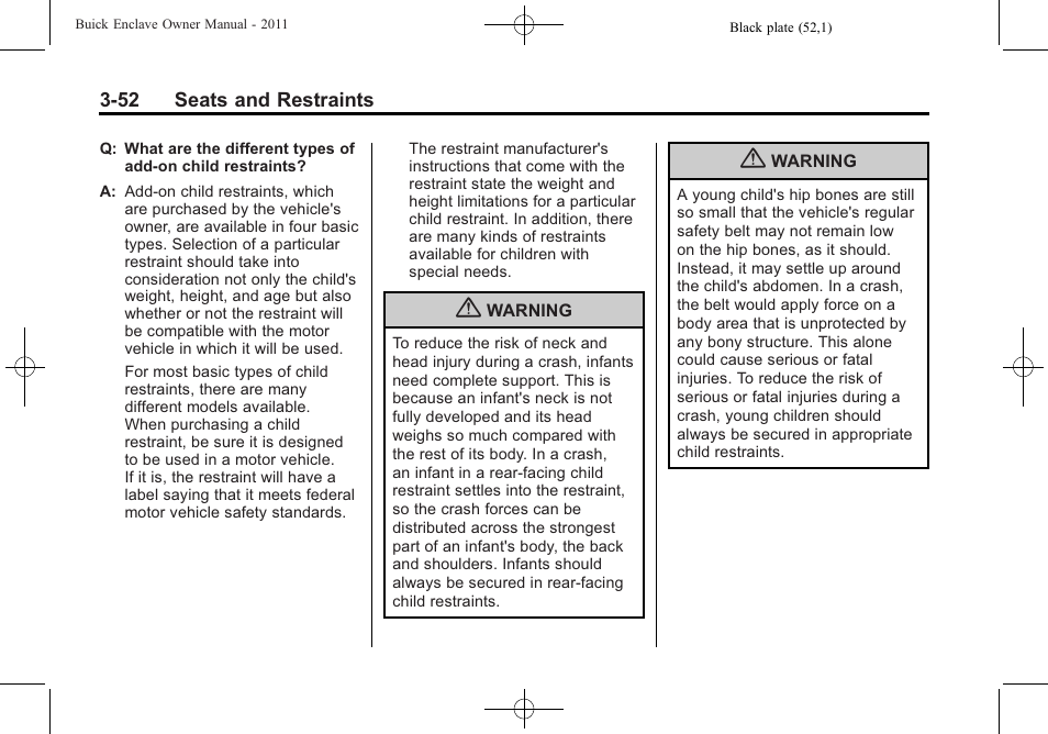 Buick 2011 Enclave User Manual | Page 106 / 458