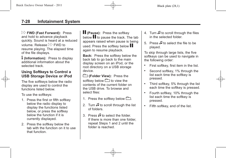 Buick 2011 Enclave User Manual | Page 216 / 458