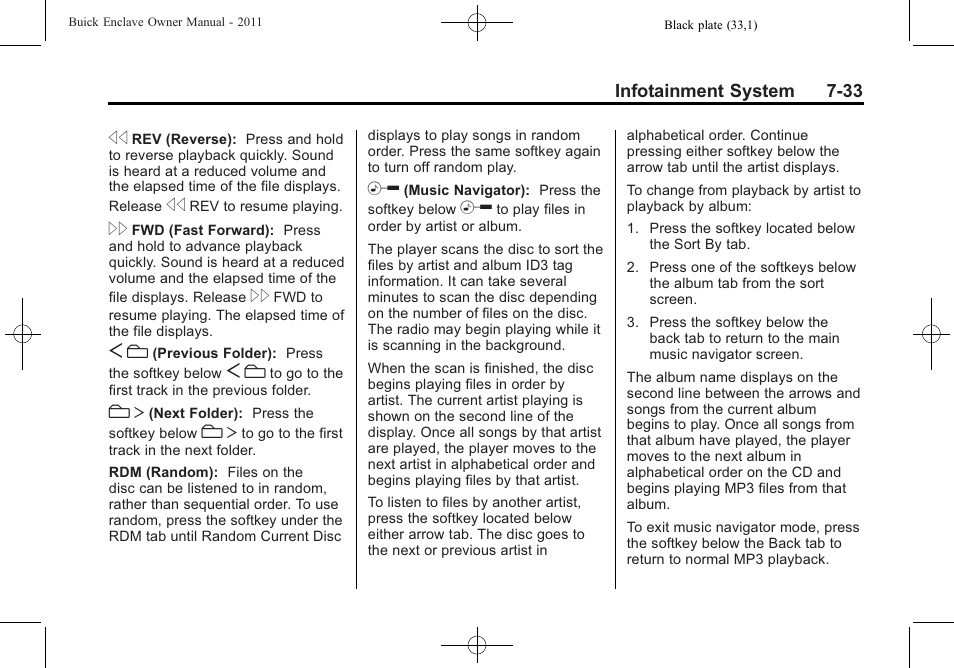 Buick 2011 Enclave User Manual | Page 221 / 458