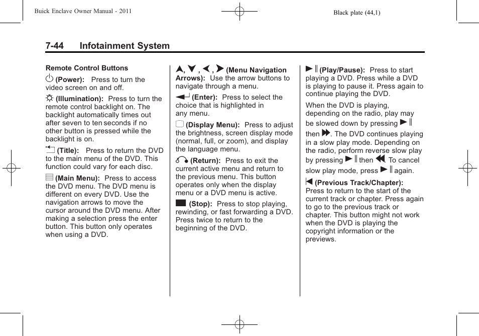 Buick 2011 Enclave User Manual | Page 232 / 458