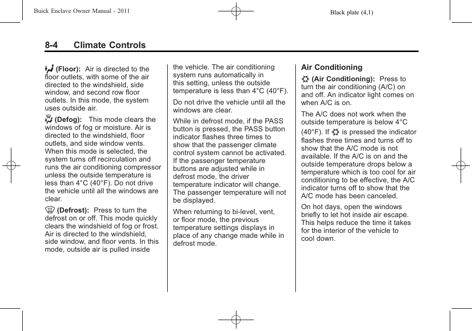 Buick 2011 Enclave User Manual | Page 250 / 458