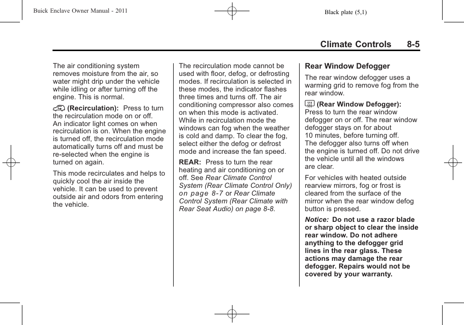 Buick 2011 Enclave User Manual | Page 251 / 458