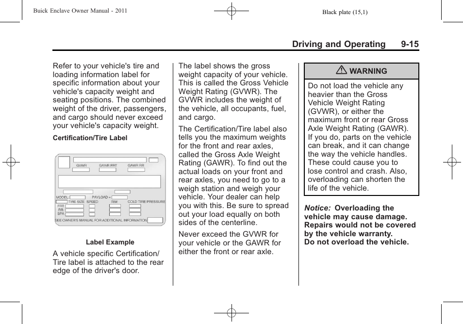 Buick 2011 Enclave User Manual | Page 271 / 458