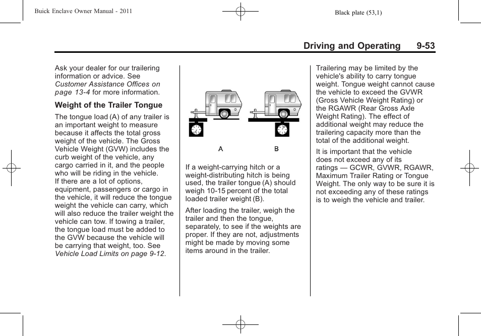 Driving and operating 9-53 | Buick 2011 Enclave User Manual | Page 309 / 458