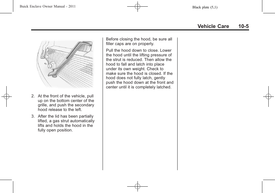Vehicle care 10-5 | Buick 2011 Enclave User Manual | Page 317 / 458