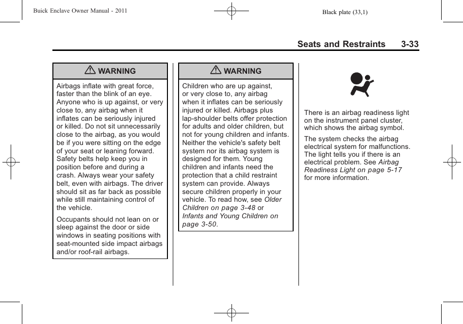 Buick 2011 Enclave User Manual | Page 87 / 458
