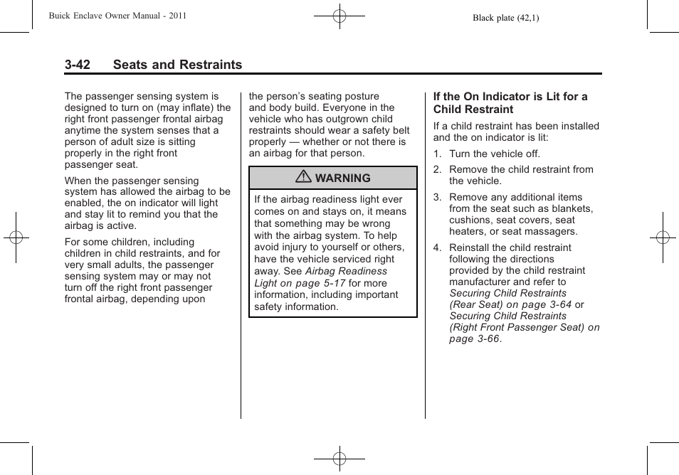 Buick 2011 Enclave User Manual | Page 96 / 458