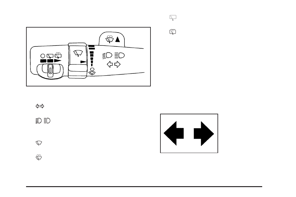 Turn signal/multifunction lever, Turn and lane-change signals, Turn | Signal/multifunction lever | Buick TERRAZA 2006 User Manual | Page 145 / 454