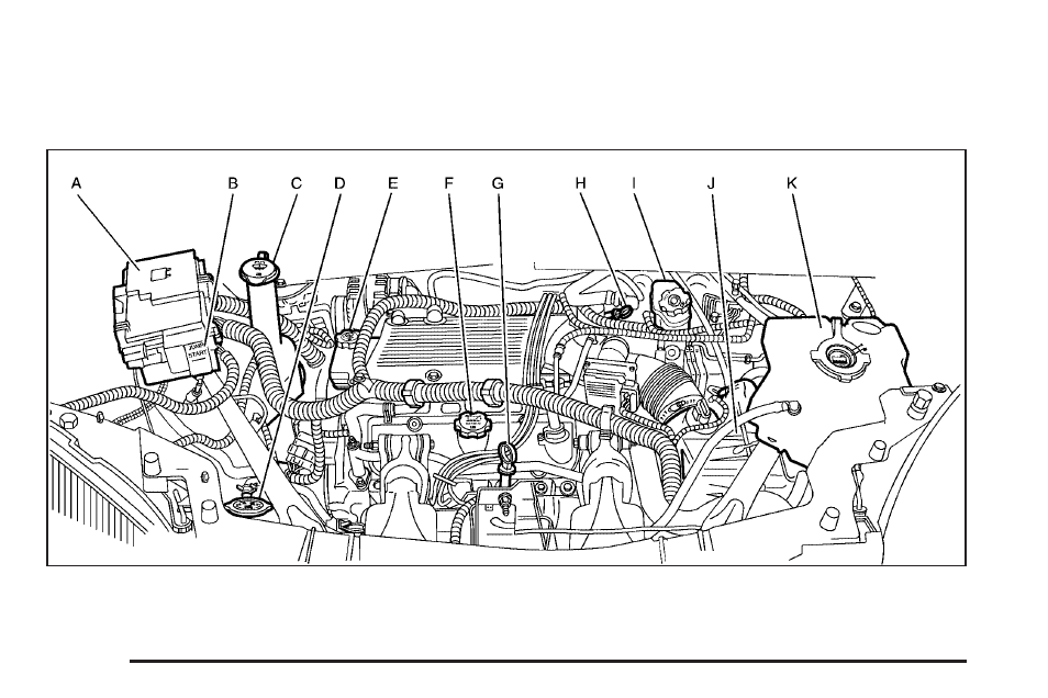 Engine compartment overview, Engine compartment overview -12 | Buick TERRAZA 2006 User Manual | Page 318 / 454
