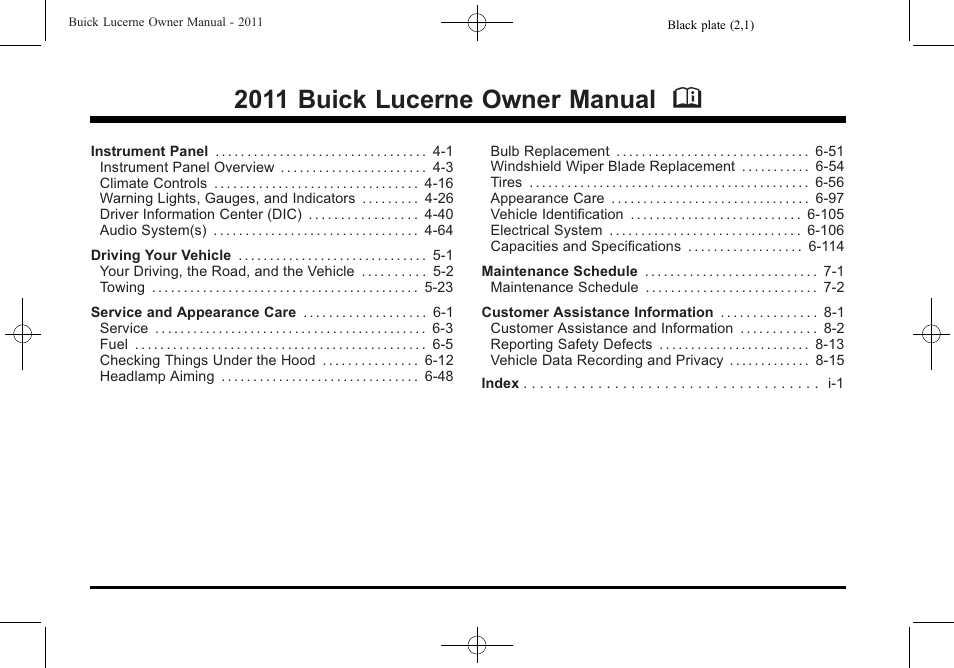 2011 buick lucerne owner manual m | Buick 2011 Lucerne User Manual | Page 2 / 446