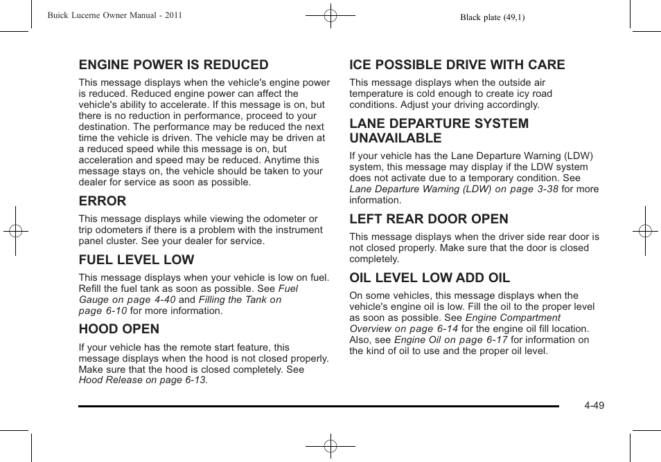 Buick 2011 Lucerne User Manual | Page 205 / 446