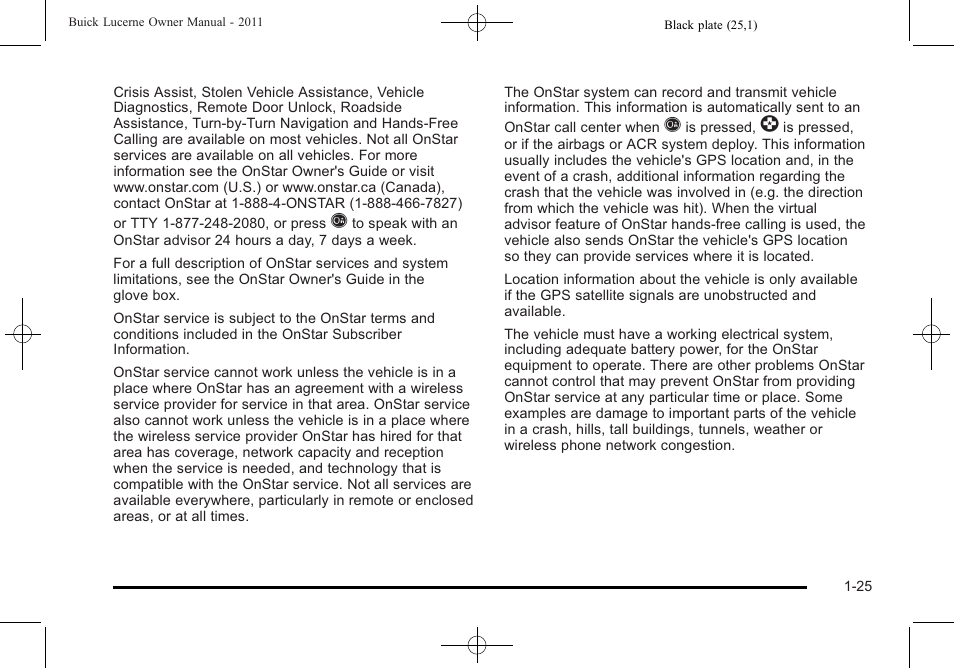 Buick 2011 Lucerne User Manual | Page 31 / 446