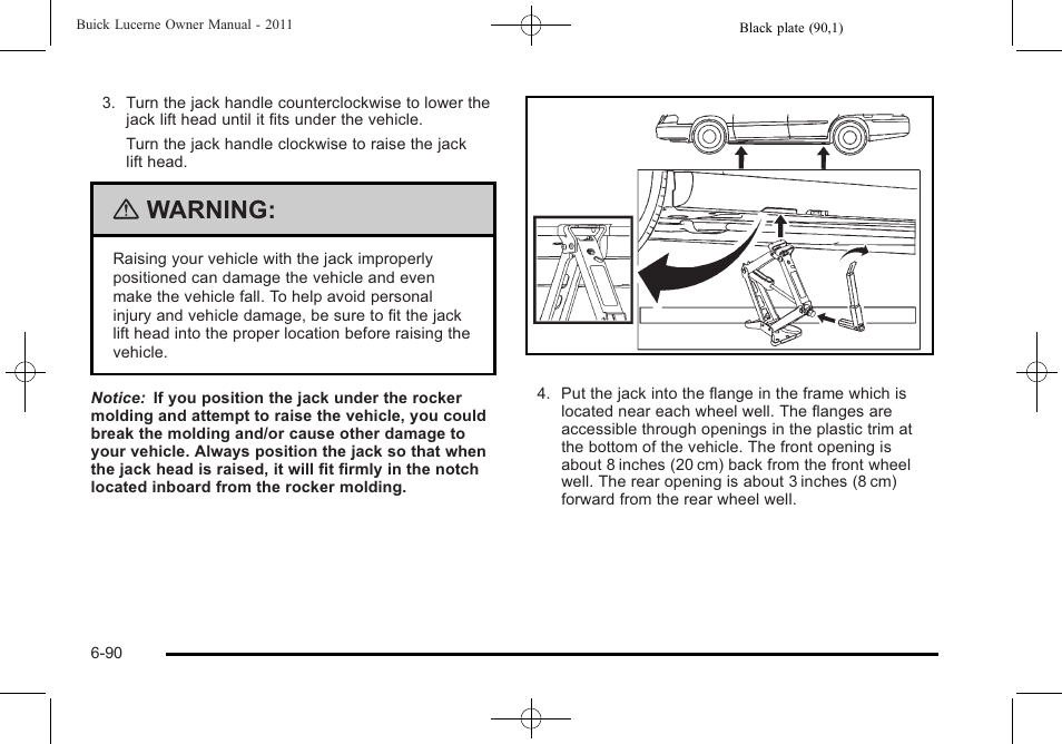 Warning | Buick 2011 Lucerne User Manual | Page 372 / 446