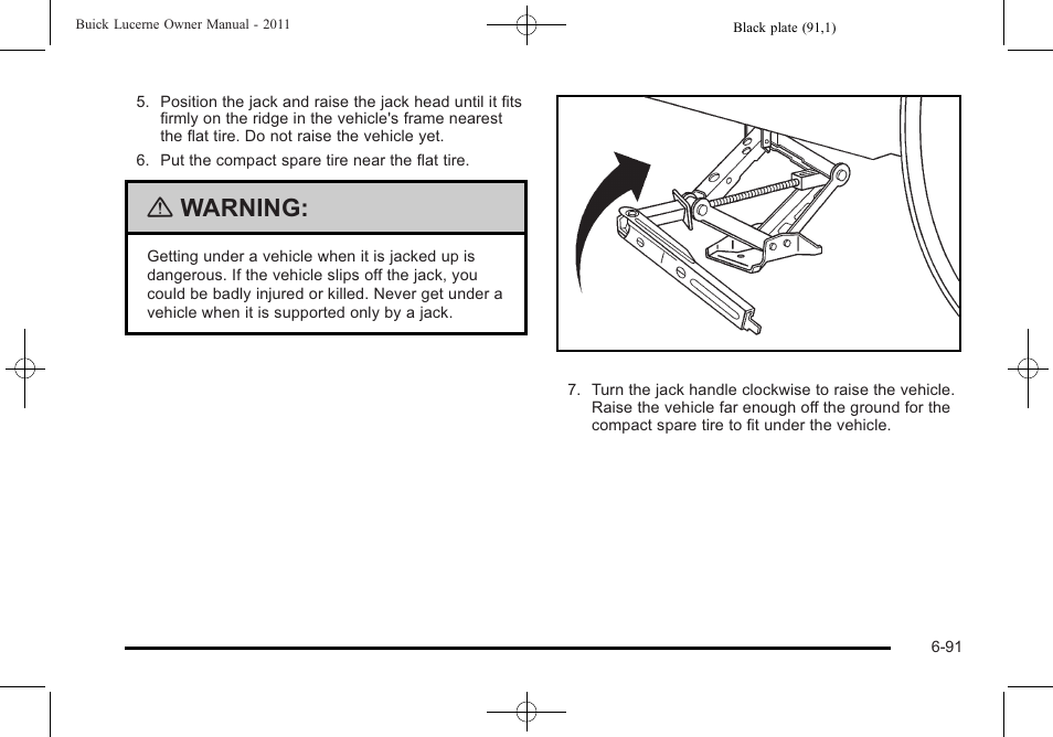 Warning | Buick 2011 Lucerne User Manual | Page 373 / 446