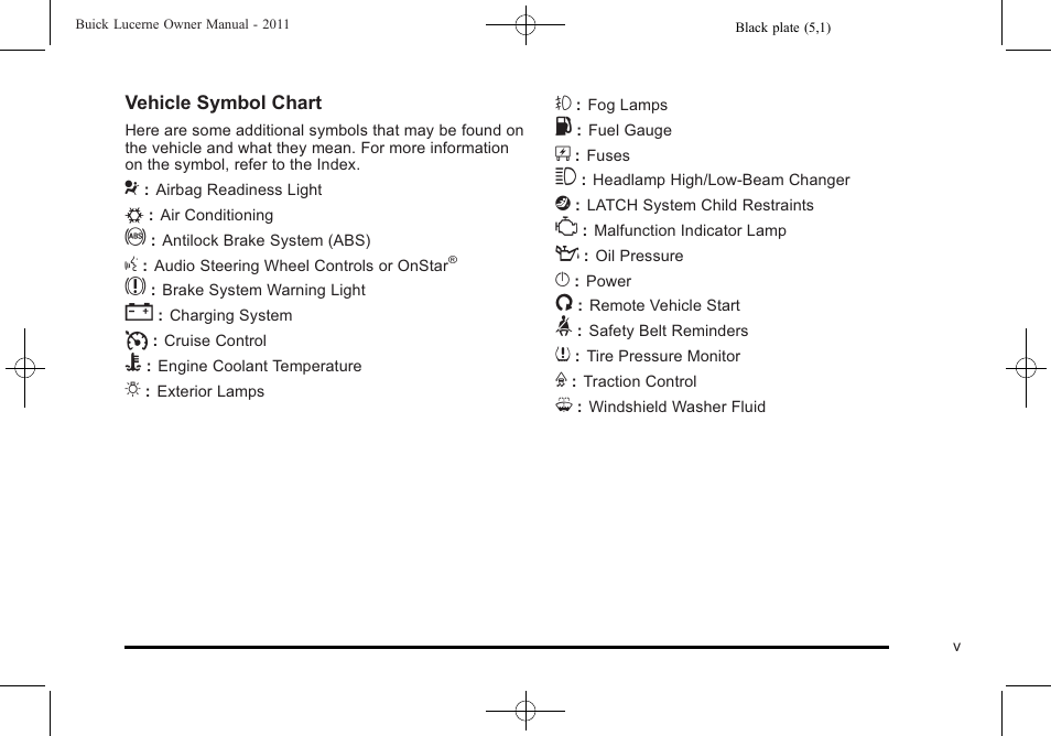 Buick 2011 Lucerne User Manual | Page 5 / 446