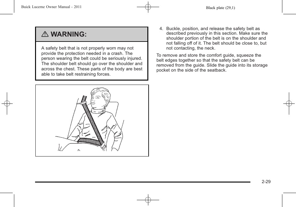 Warning | Buick 2011 Lucerne User Manual | Page 61 / 446