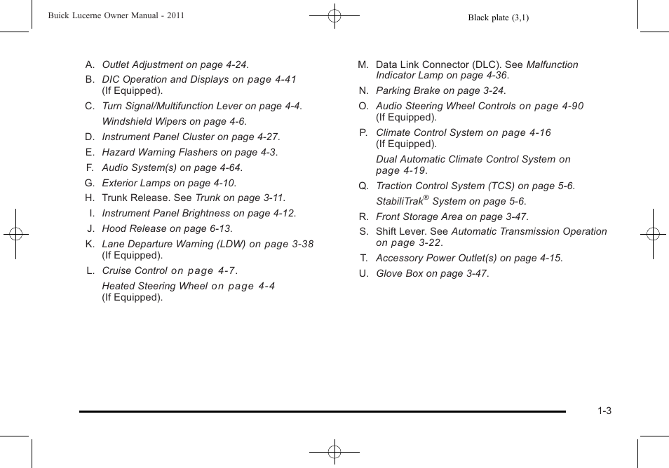 Buick 2011 Lucerne User Manual | Page 9 / 446