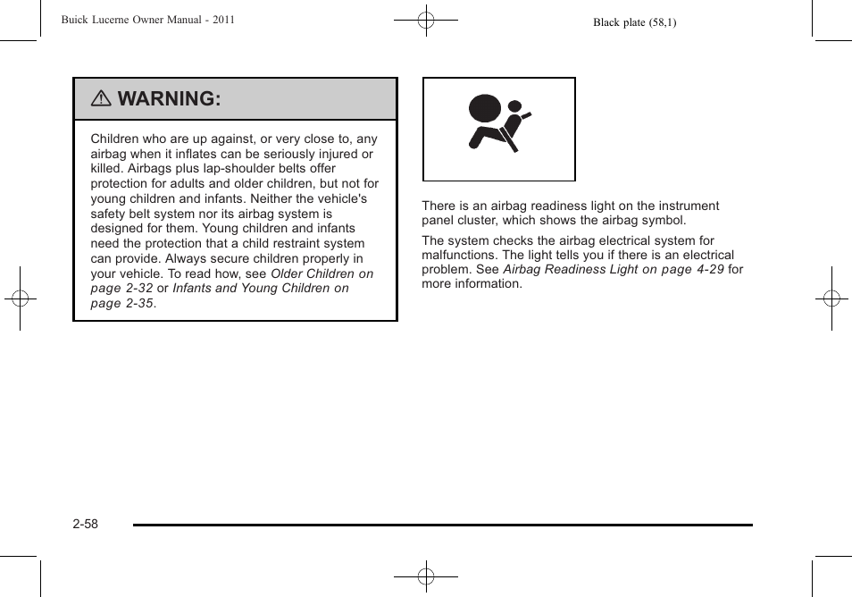 Warning | Buick 2011 Lucerne User Manual | Page 90 / 446