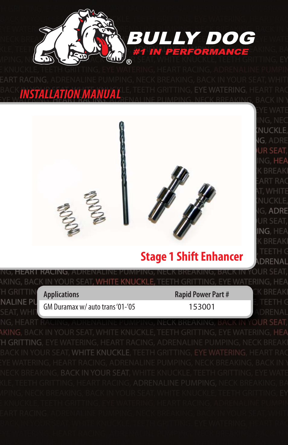 Bully Dog 153001 User Manual | 8 pages