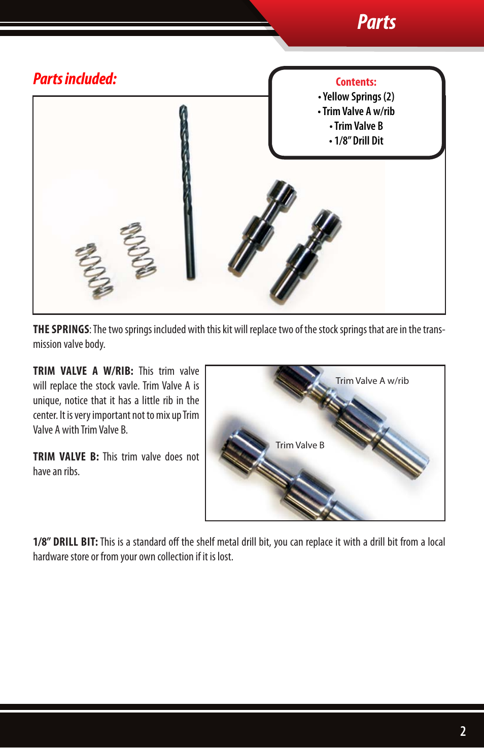 Parts, Parts included | Bully Dog 153001 User Manual | Page 3 / 8