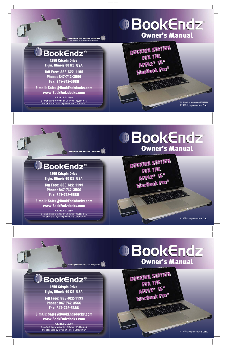 Bookendz BE-MBP15SD User Manual | 16 pages