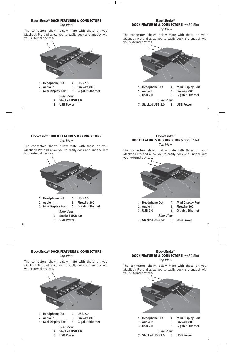 Bookendz BE-MBP15SD User Manual | Page 8 / 16