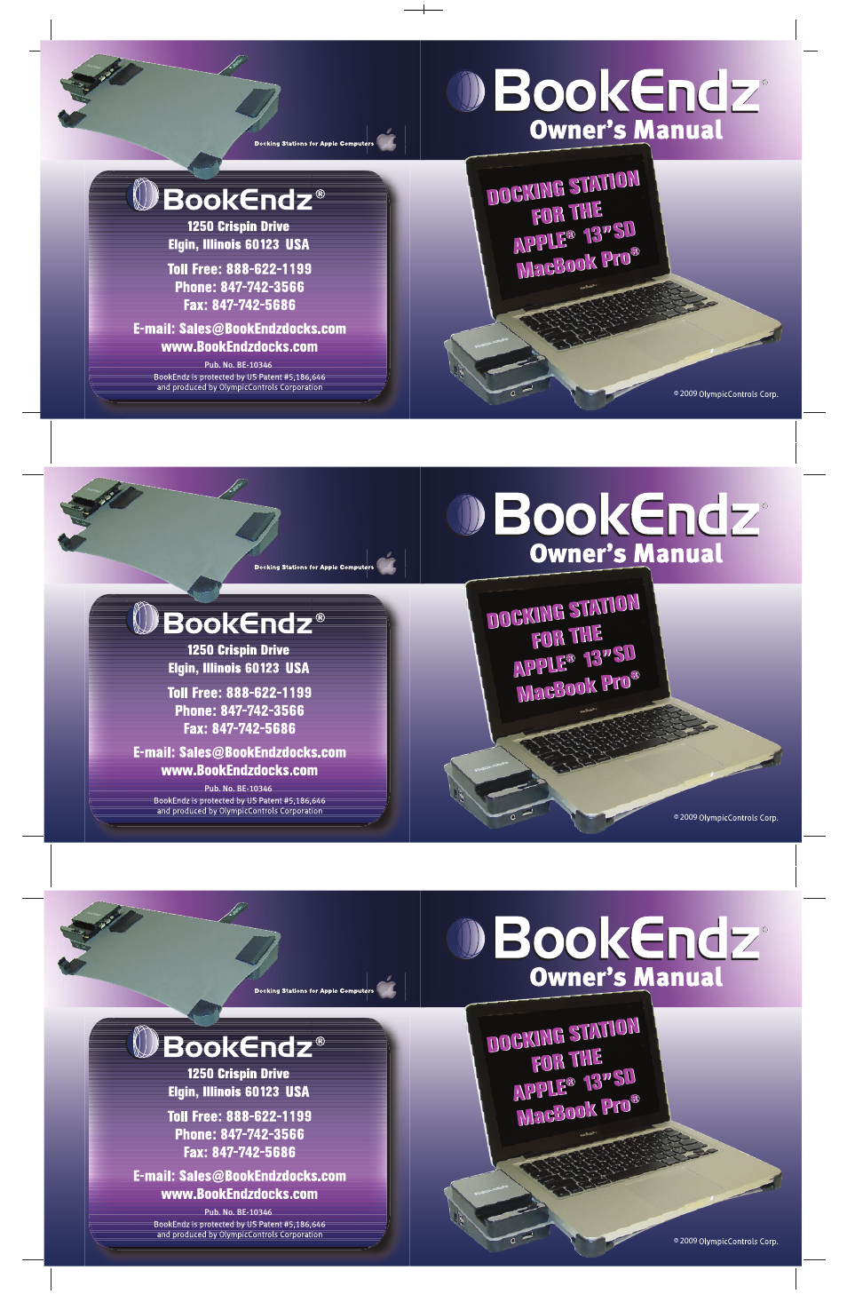 Bookendz BE-MBP13SD User Manual | 12 pages