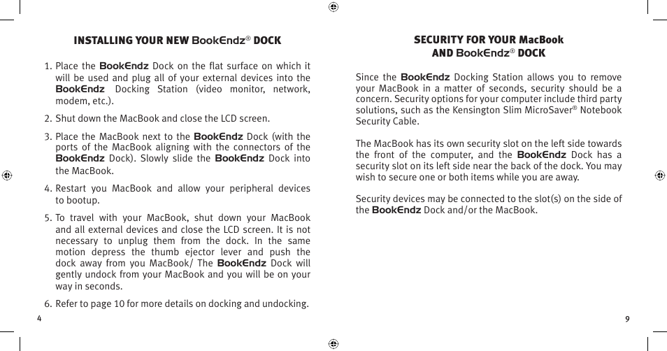 Bookendz BE-MB13W User Manual | Page 9 / 12
