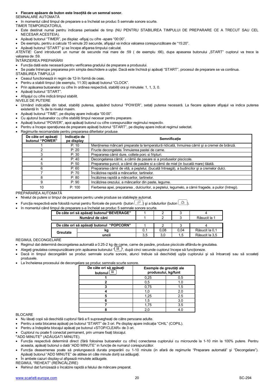 Scarlett SC-294 User Manual | Page 20 / 45