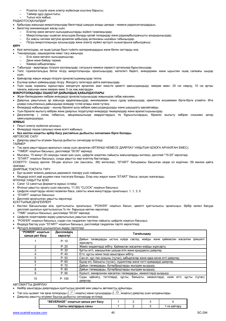 Scarlett SC-294 User Manual | Page 40 / 45