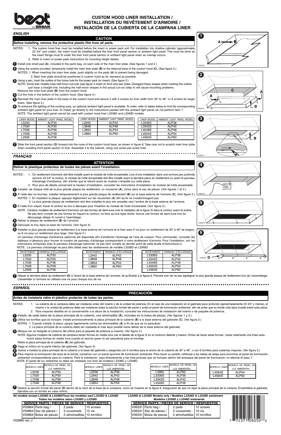 Best L3854 User Manual | Page 2 / 2
