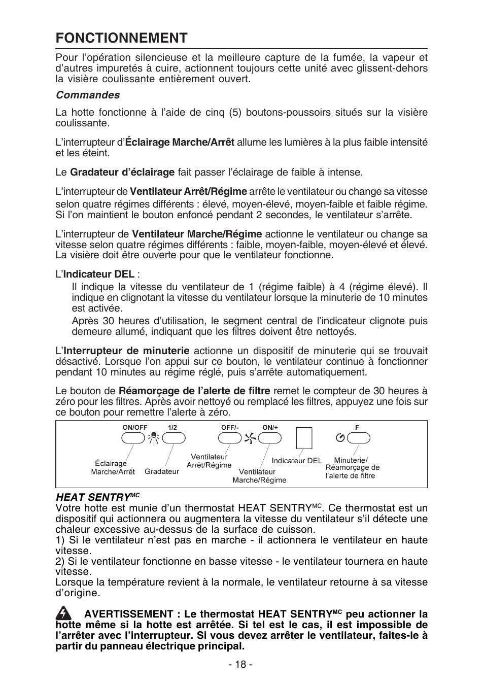 Fonctionnement | Best U102E User Manual | Page 18 / 44