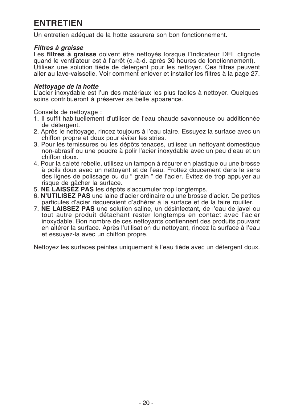 Entretien | Best U102E User Manual | Page 20 / 44