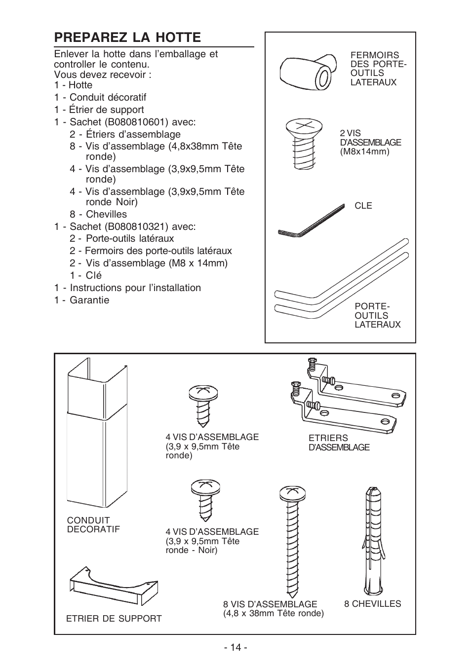 Preparez la hotte | Best KER222 User Manual | Page 14 / 36