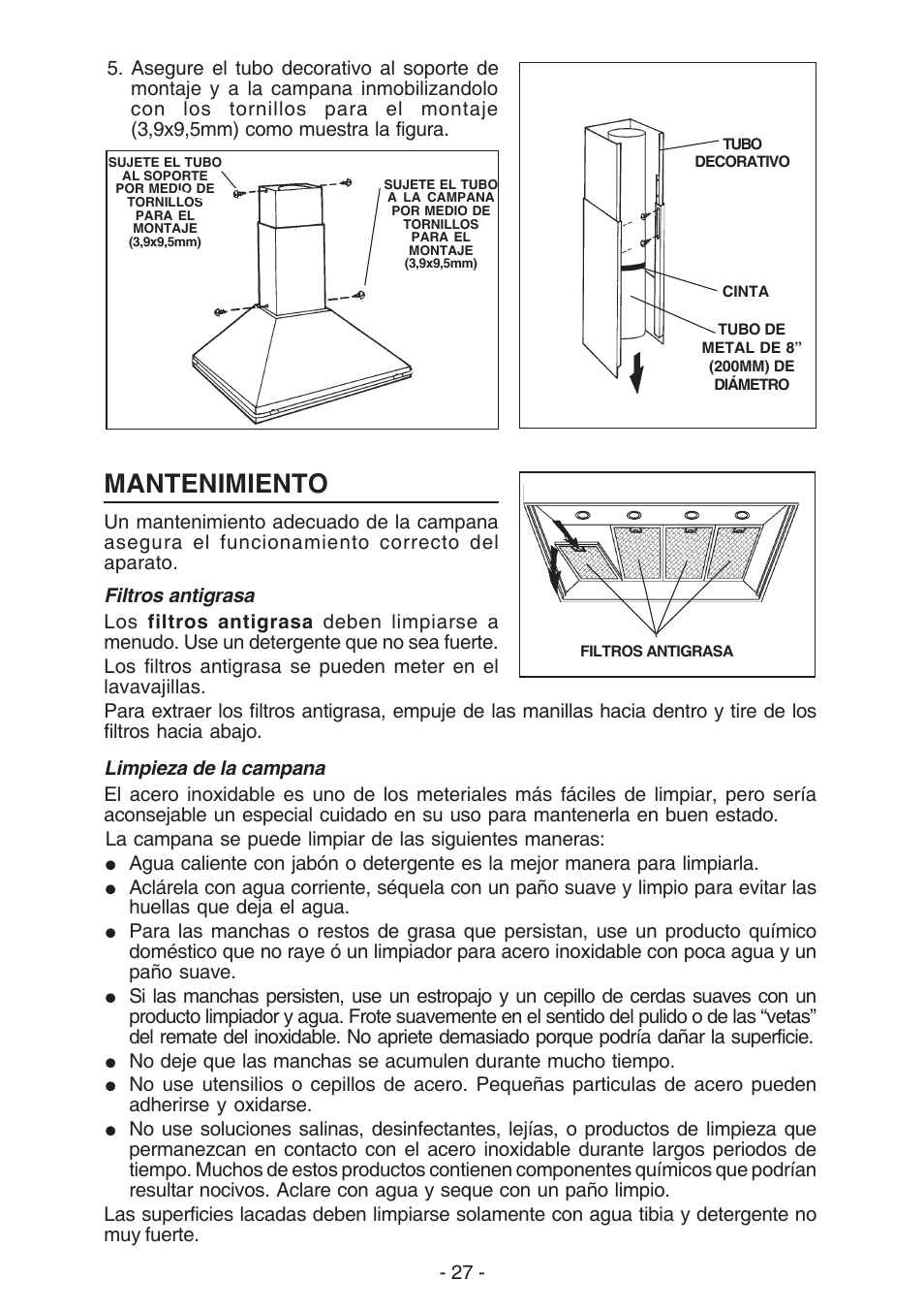 Mantenimiento | Best KER222 User Manual | Page 27 / 36