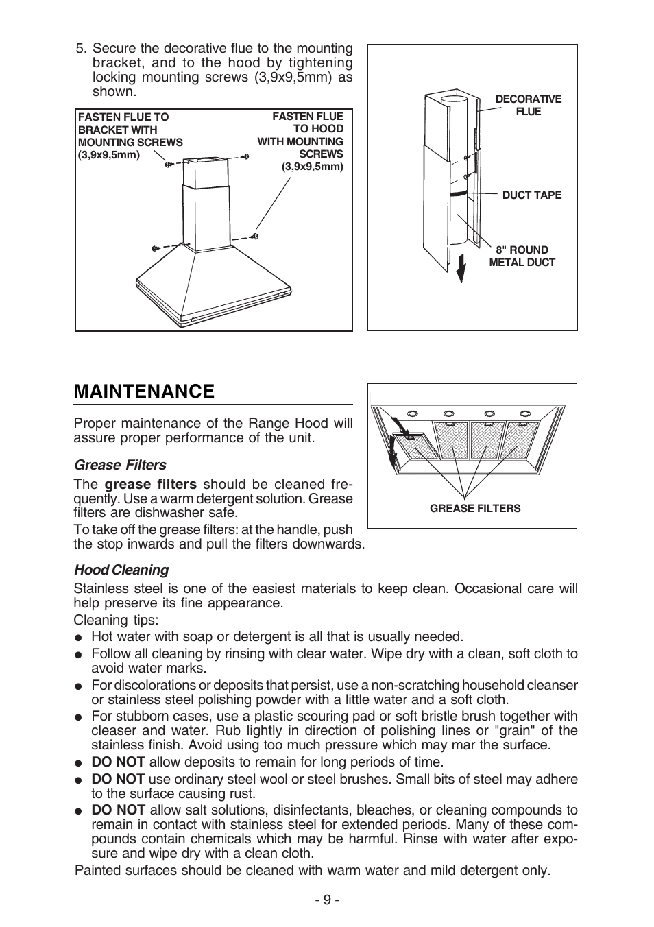 Maintenance | Best KER222 User Manual | Page 9 / 36
