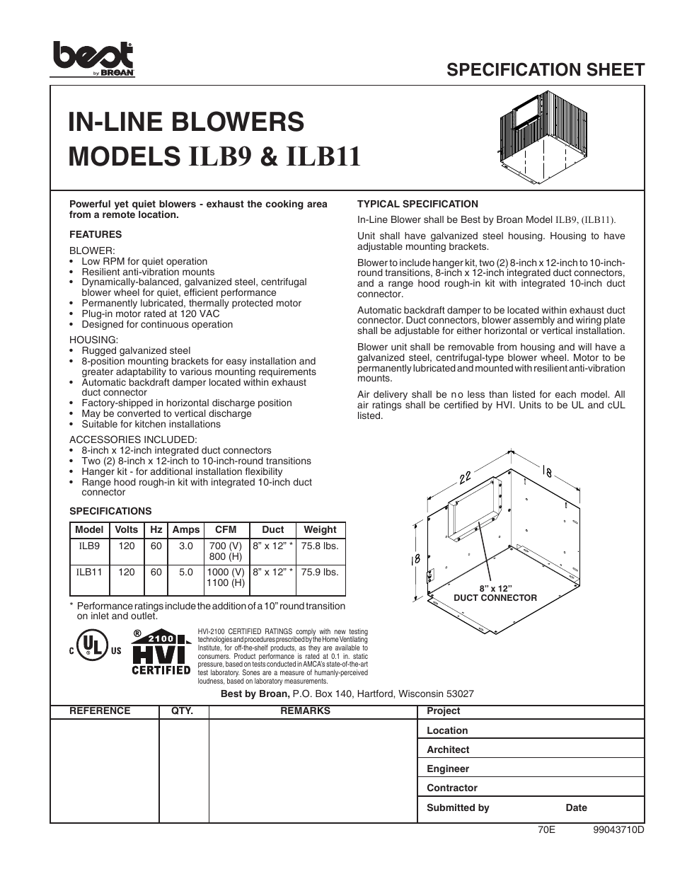 Best ILB9 User Manual | 2 pages