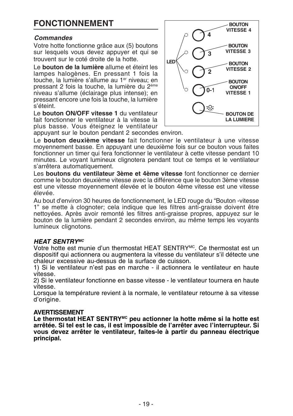 Fonctionnement | Best K273 User Manual | Page 19 / 36