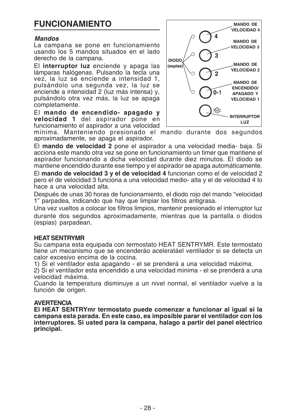 Funcionamiento | Best K273 User Manual | Page 28 / 36