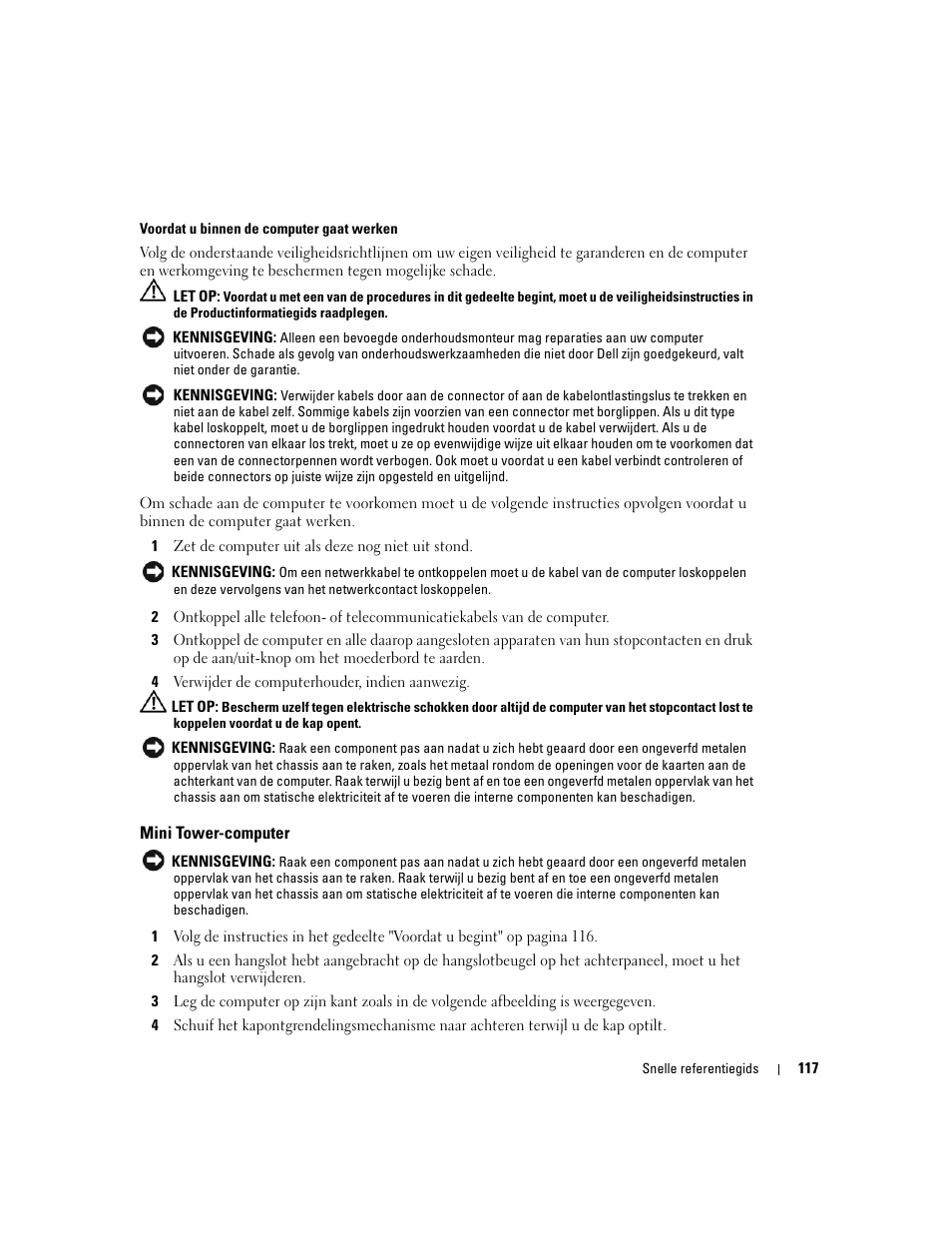 Mini tower-computer | Dell OptiPlex GX620 User Manual | Page 117 / 338