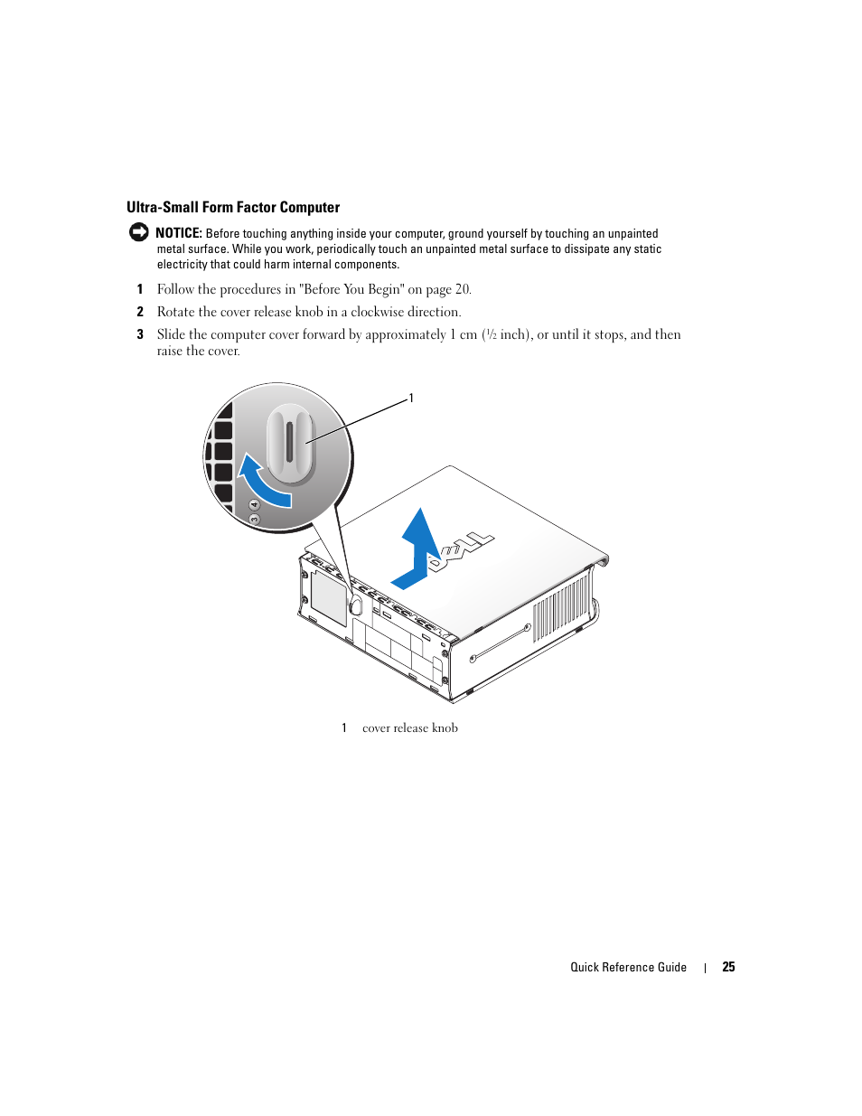 Ultra-small form factor computer | Dell OptiPlex GX620 User Manual | Page 25 / 338