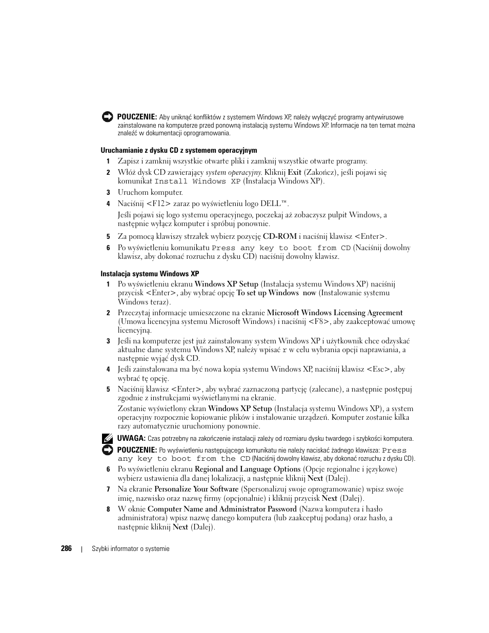 Dell OptiPlex GX620 User Manual | Page 286 / 338