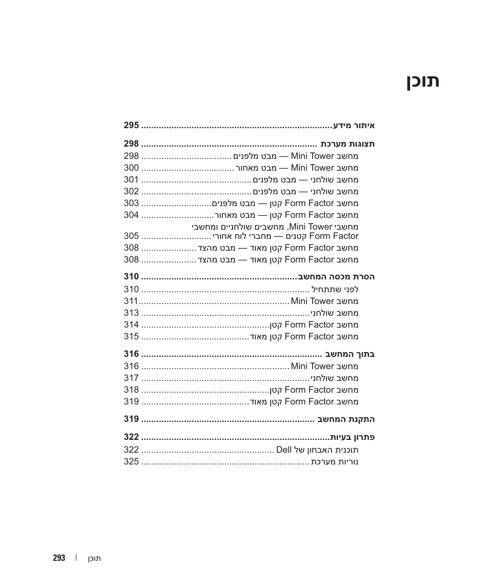 ןכות | Dell OptiPlex GX620 User Manual | Page 336 / 338