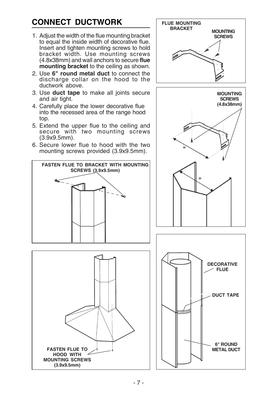 Connect ductwork | Best K30 User Manual | Page 7 / 32