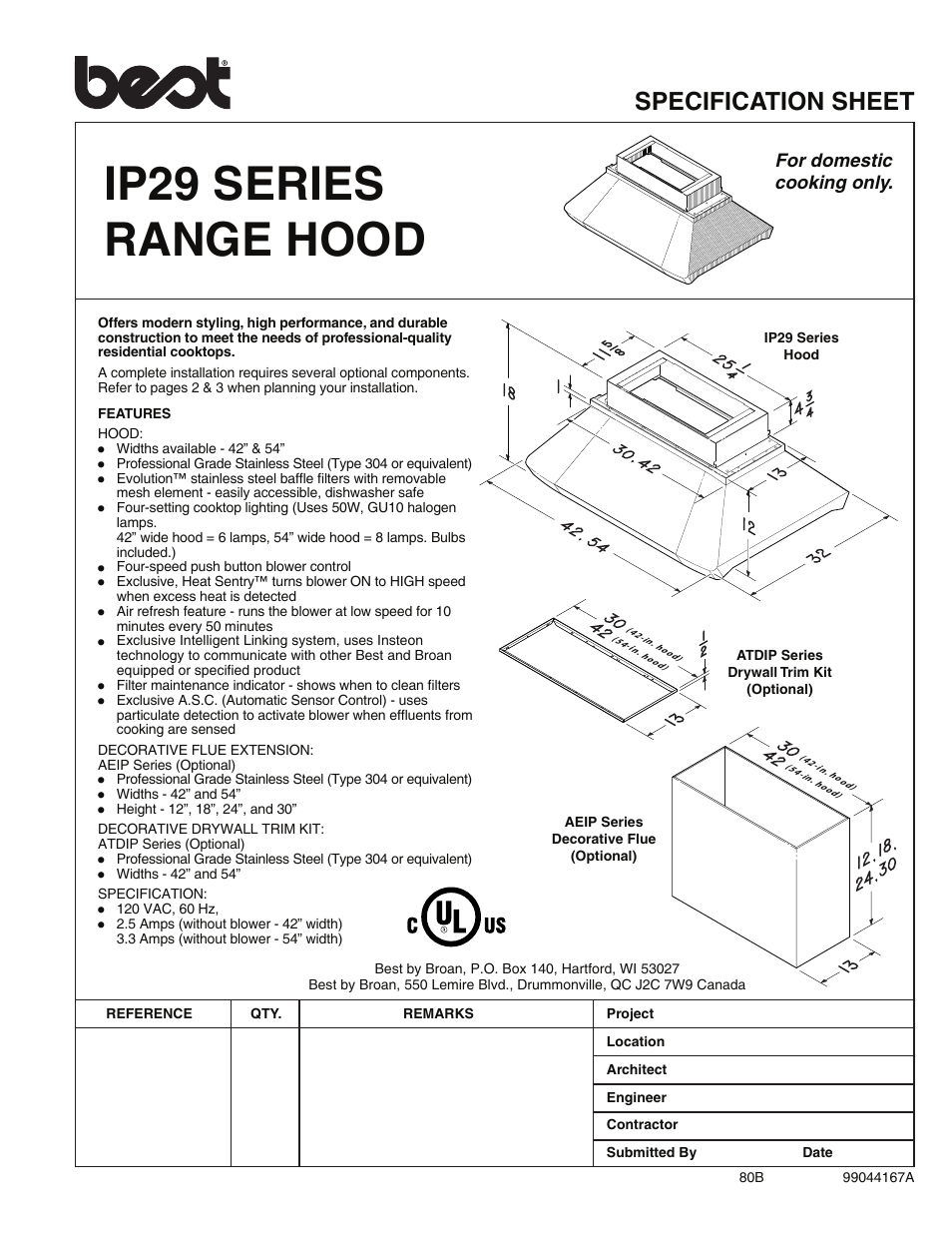 Best IP29 SERIES User Manual | 3 pages