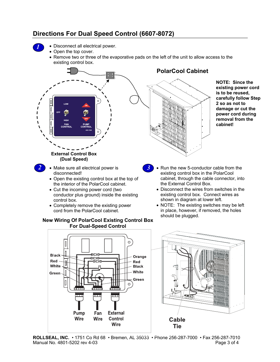 Polarcool cabinet | PolarCool External Control Box (Wall Mount) User Manual | Page 3 / 4
