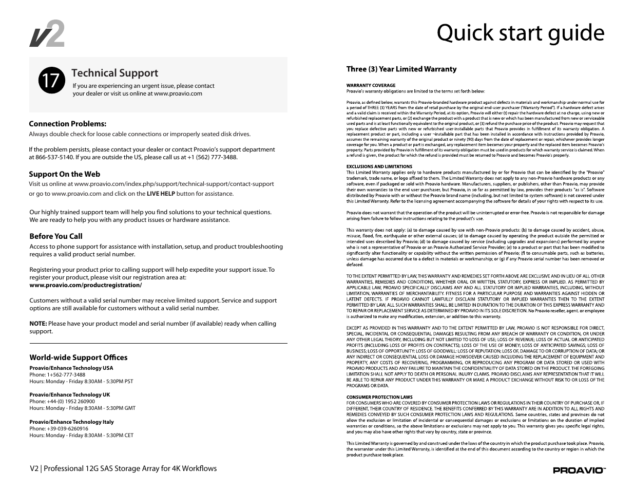 Technical support | Proavio EB800MSv2 User Manual | Page 6 / 7