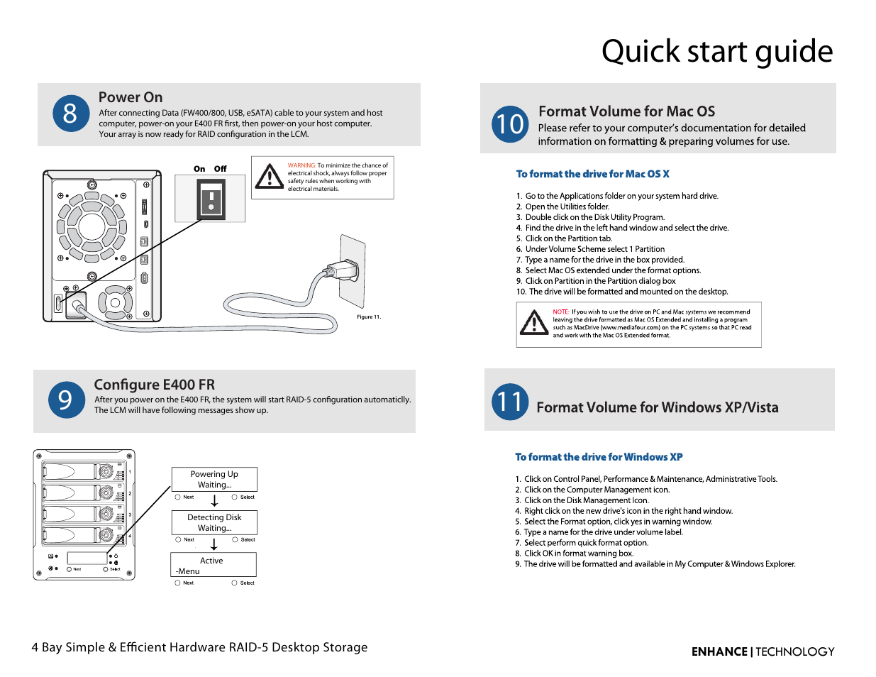 E400 fr, Quick start guide | Proavio EB400FR User Manual | Page 4 / 6