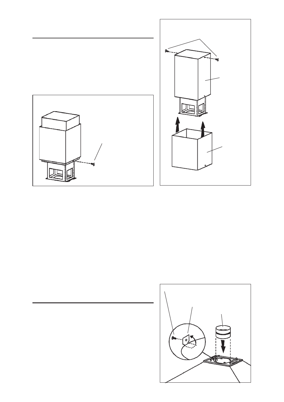 Assemblage du conduit decoratif, Installation du collier d’evacuation | Best IEX42 User Manual | Page 21 / 44